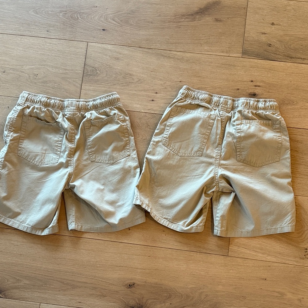 LOT - Two pairs of Cat & Jack Kids' Tan Elastic Waist Shorts - Picture 4 of 4